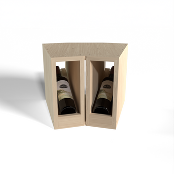 GrandCellar™ - 2 Column Full-Depth Elevated Cradle Display Row Corner - 12