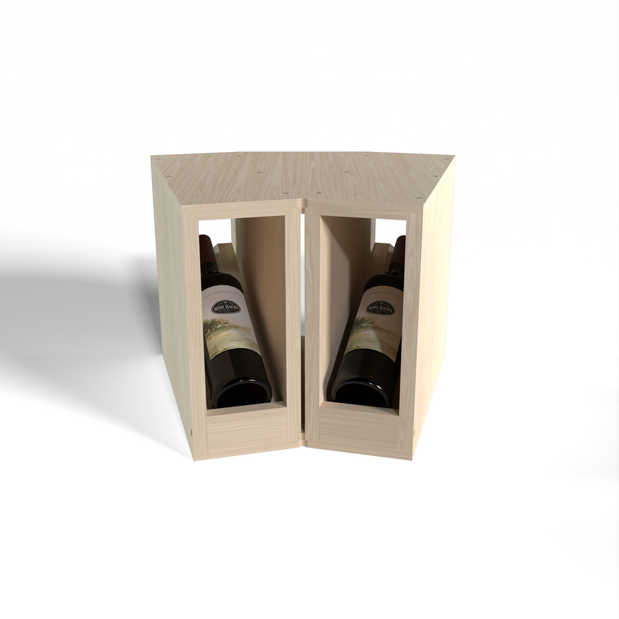 GrandCellar™ - 2 Column Full-Depth Elevated Cradle Display Row Corner - 12"
