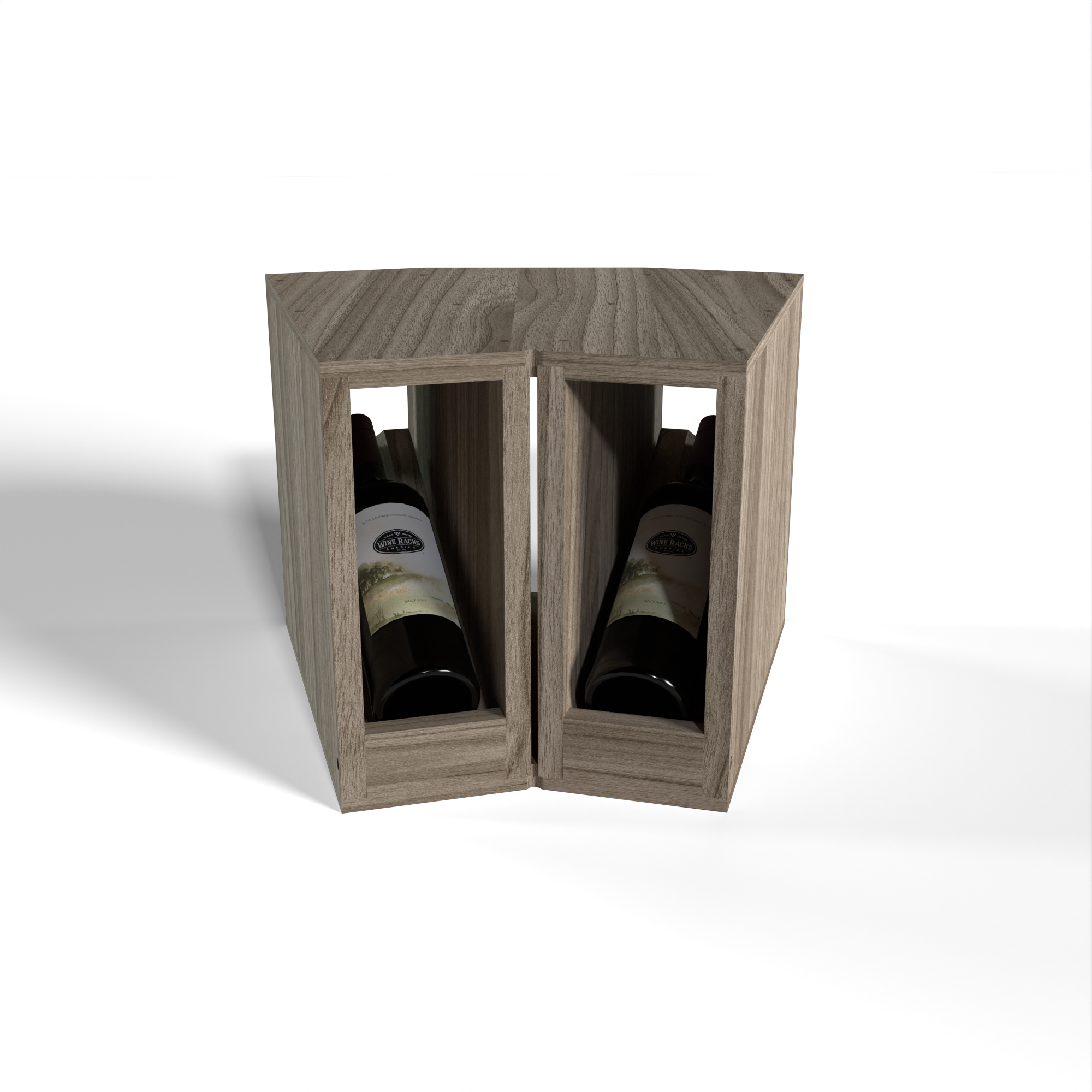 GrandCellar™ - 2 Column Full-Depth Elevated Cradle Display Row Corner - 12