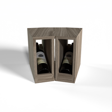 GrandCellar™ - 2 Column Full-Depth Elevated Cradle Display Row Corner - 12