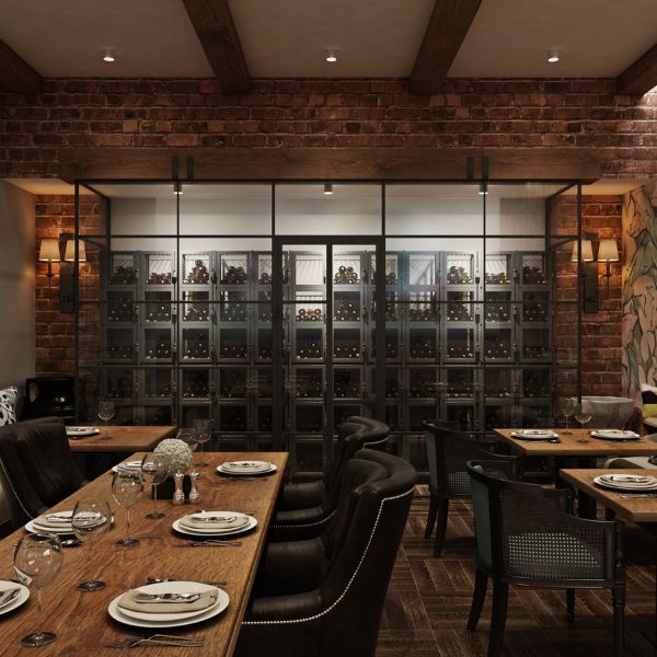 Restaurant Wine Displays