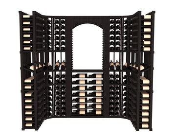 InstaCellar – Florence Wine Cellar Kit in Knotty Alder Black stained without WineSafe™ Satin Sealant