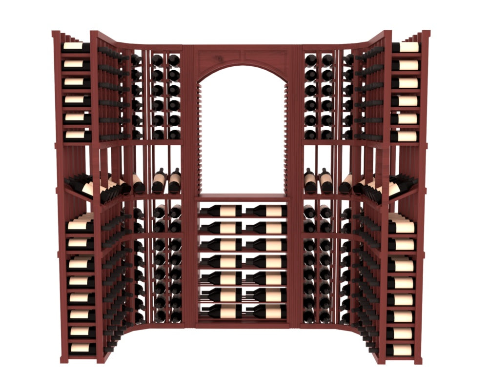 InstaCellar – Florence Wine Cellar Kit in Knotty Alder Cherry stained with WineSafe™ Satin Sealant