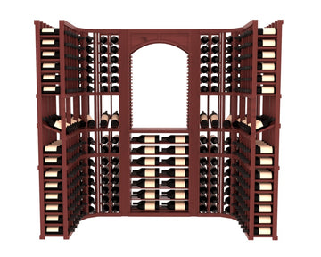 InstaCellar – Florence Wine Cellar Kit in Knotty Alder Cherry stained with WineSafe™ Satin Sealant