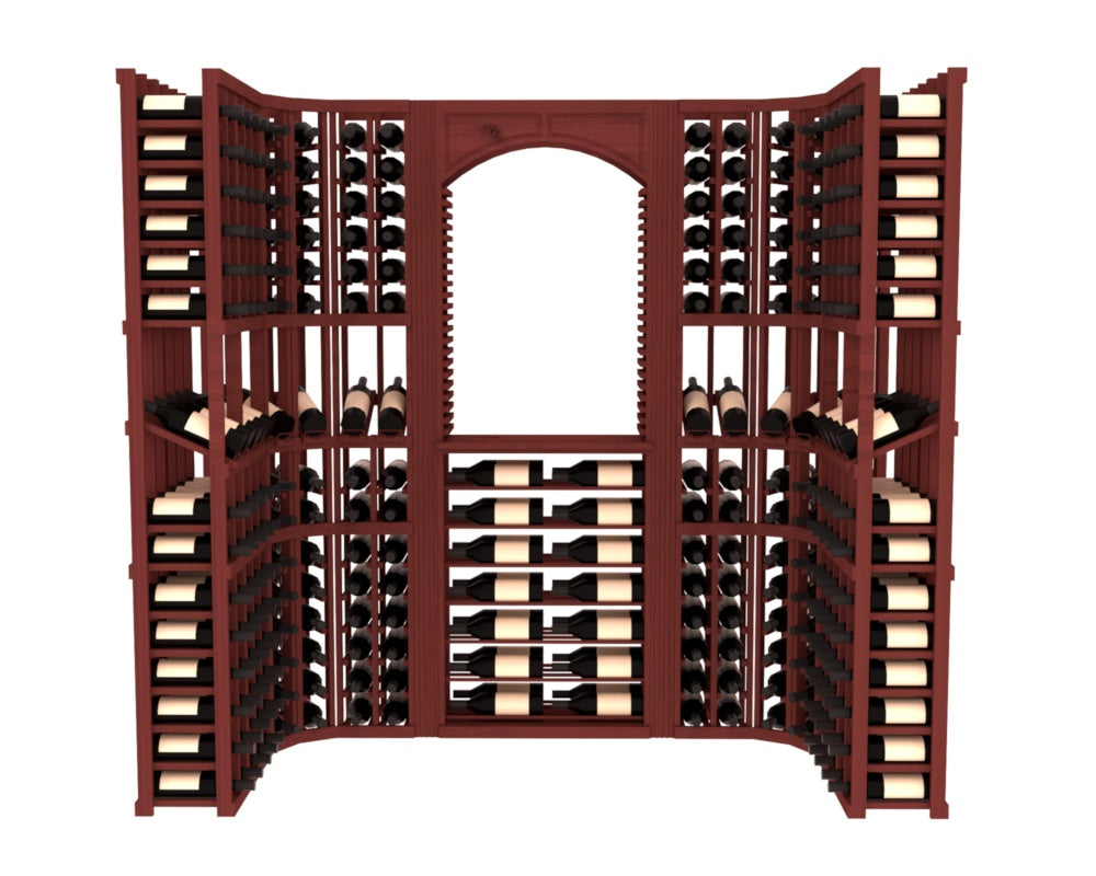 InstaCellar – Florence Wine Cellar Kit in Knotty Alder Cherry stained without WineSafe™ Satin Sealant