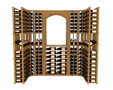InstaCellar – Florence Wine Cellar Kit in Knotty Alder Oak stained with WineSafe™ Satin Sealant