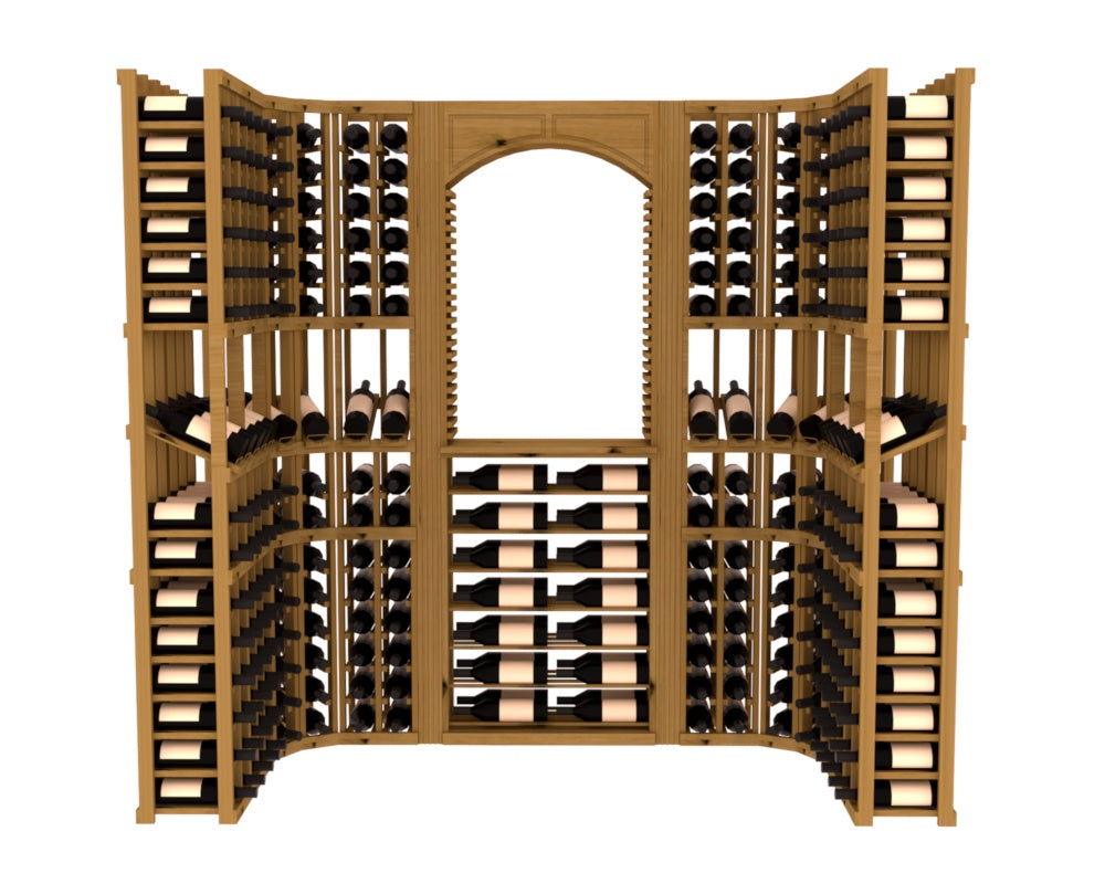 InstaCellar – Florence Wine Cellar Kit in Knotty Alder Oak stained without WineSafe™ Satin Sealant