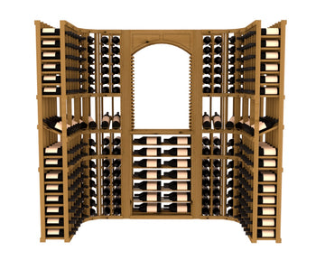 InstaCellar – Florence Wine Cellar Kit in Knotty Alder Oak stained without WineSafe™ Satin Sealant