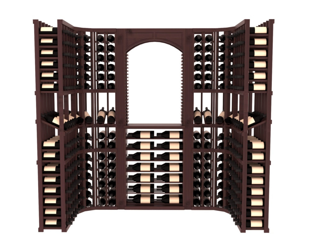 InstaCellar – Florence Wine Cellar Kit in Knotty Alder Walnut stained with WineSafe™ Satin Sealant
