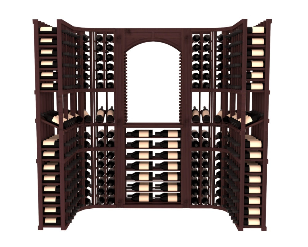 InstaCellar – Florence Wine Cellar Kit in Knotty Alder Walnut stained without WineSafe™ Satin Sealant