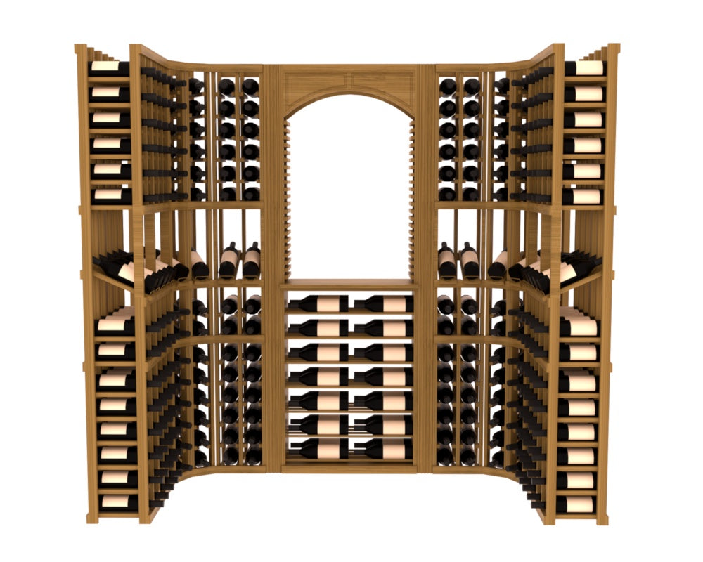 InstaCellar – Florence Wine Cellar Kit in Grand Mahogany Oak stained with WineSafe™ Satin Sealant