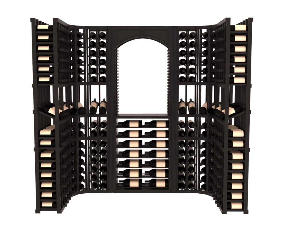 InstaCellar – Florence Wine Cellar Kit in Ponderosa Pine Black stained with WineSafe™ Satin Sealant