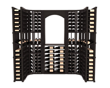 InstaCellar – Florence Wine Cellar Kit in Ponderosa Pine Black stained with WineSafe™ Satin Sealant