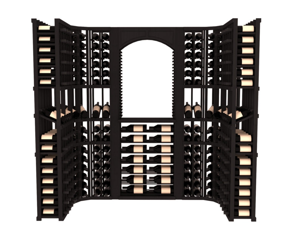 InstaCellar – Florence Wine Cellar Kit in Ponderosa Pine Black stained without WineSafe™ Satin Sealant