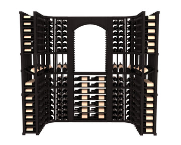 InstaCellar – Florence Wine Cellar Kit in Ponderosa Pine Black stained without WineSafe™ Satin Sealant