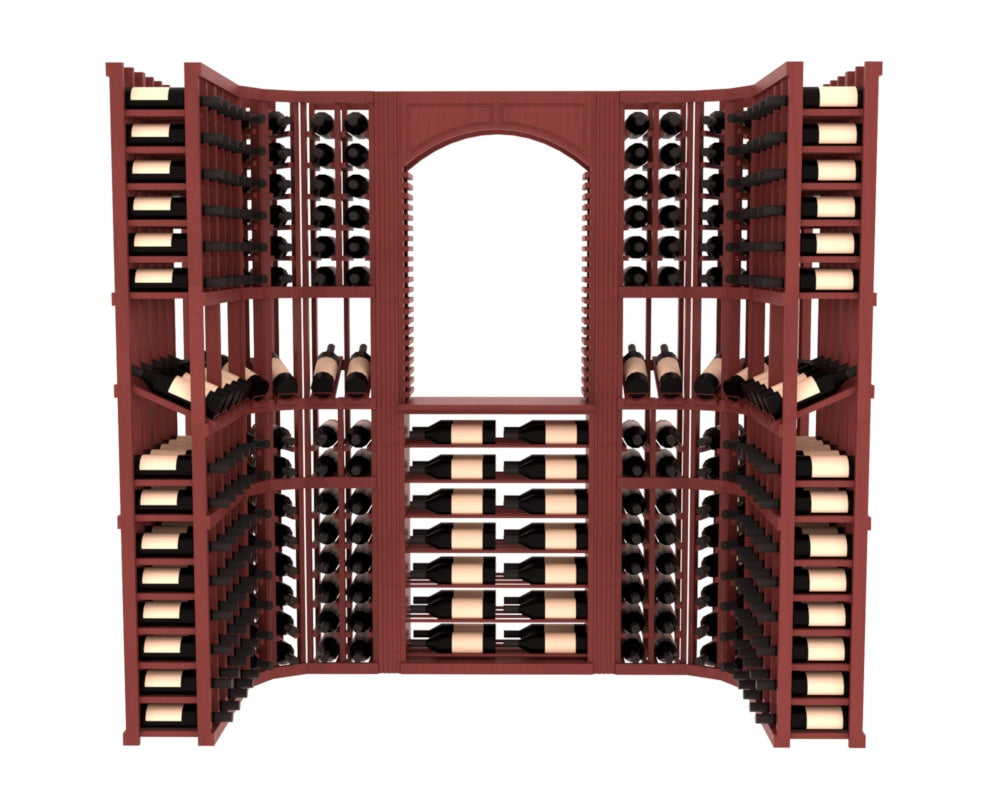 InstaCellar – Florence Wine Cellar Kit in Ponderosa Pine Cherry stained with WineSafe™ Satin Sealant