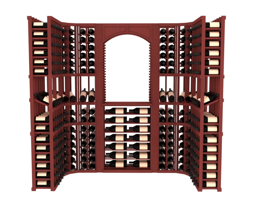 InstaCellar – Florence Wine Cellar Kit in Ponderosa Pine Cherry stained without WineSafe™ Satin Sealant
