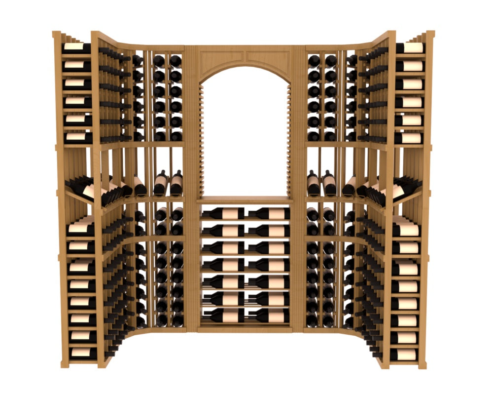 InstaCellar – Florence Wine Cellar Kit in Ponderosa Pine Oak stained with WineSafe™ Satin Sealant