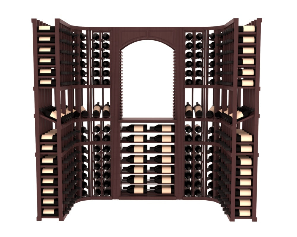 InstaCellar – Florence Wine Cellar Kit in Ponderosa Pine Walnut stained with WineSafe™ Satin Sealant