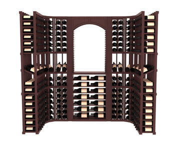 InstaCellar – Florence Wine Cellar Kit in Ponderosa Pine Walnut stained with WineSafe™ Satin Sealant