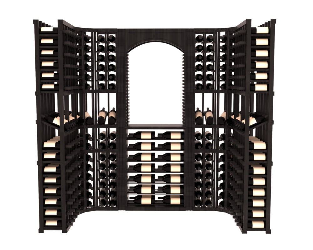 InstaCellar – Florence Wine Cellar Kit in Premium Redwood Black stained with WineSafe™ Satin Sealant