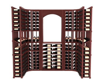 InstaCellar – Florence Wine Cellar Kit in Premium Redwood Cherry stained with WineSafe™ Satin Sealant
