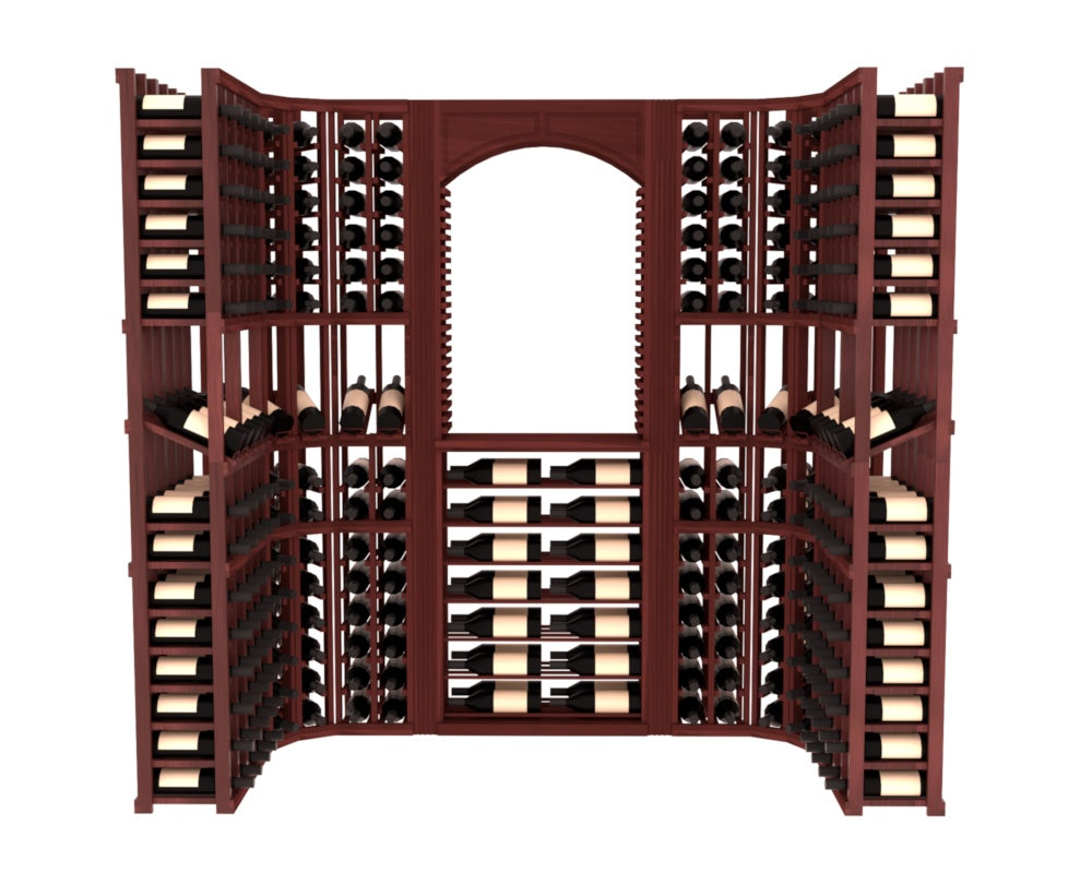 InstaCellar – Florence Wine Cellar Kit in Premium Redwood Cherry stained without WineSafe™ Satin Sealant