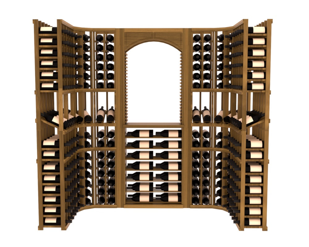 InstaCellar – Florence Wine Cellar Kit in Premium Redwood Oak stained with WineSafe™ Satin Sealant