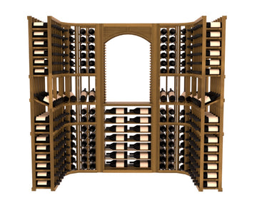 InstaCellar – Florence Wine Cellar Kit in Premium Redwood Oak stained with WineSafe™ Satin Sealant