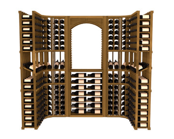 InstaCellar – Florence Wine Cellar Kit in Premium Redwood Oak stained without WineSafe™ Satin Sealant