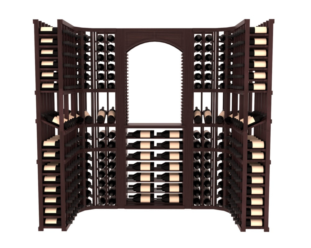 InstaCellar – Florence Wine Cellar Kit in Premium Redwood Walnut stained with WineSafe™ Satin Sealant
