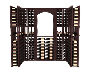 InstaCellar – Florence Wine Cellar Kit in Premium Redwood Walnut stained with WineSafe™ Satin Sealant