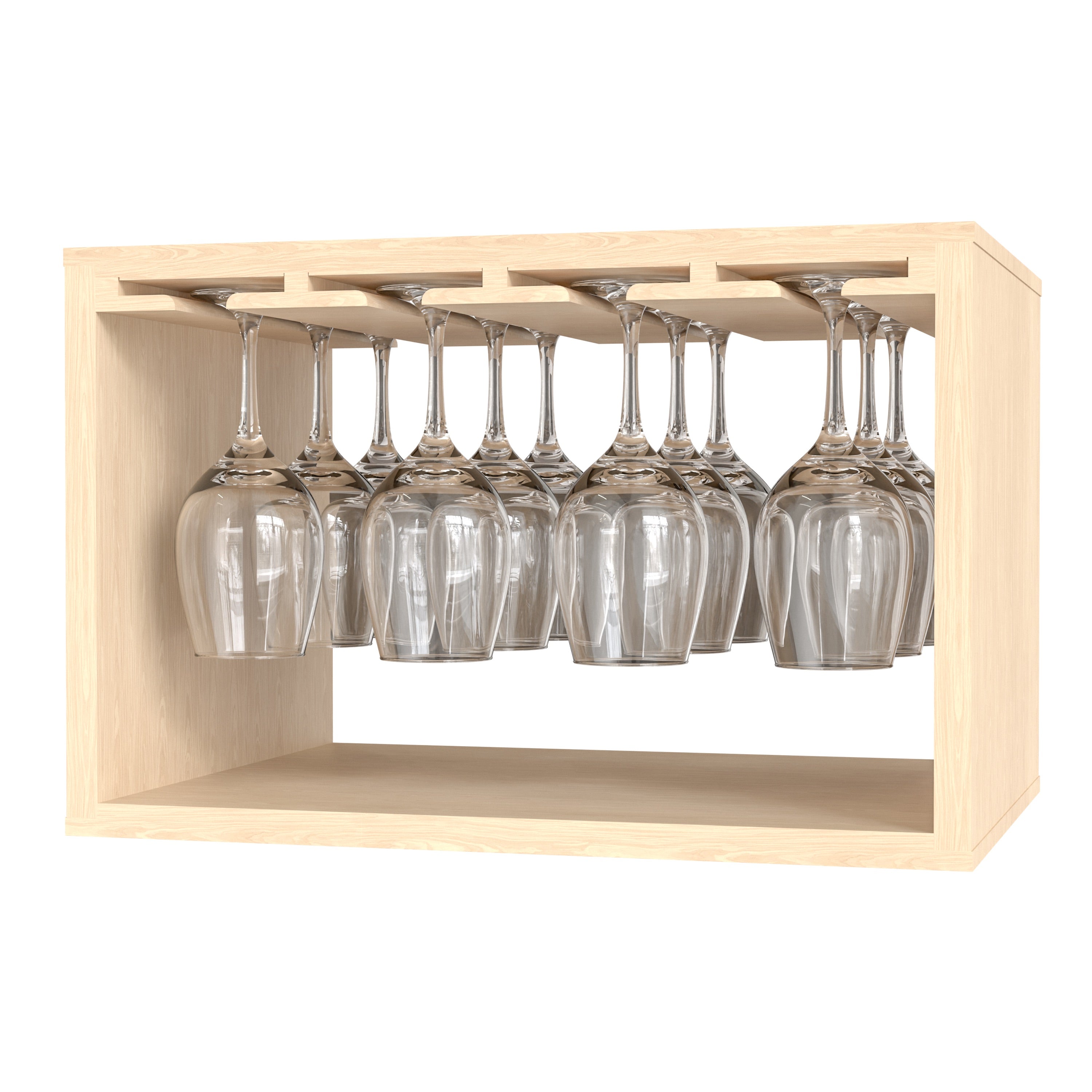 4 Column Rack Side View GrandCellar™ - 4 Column Full-Depth Stemware Rack - 12