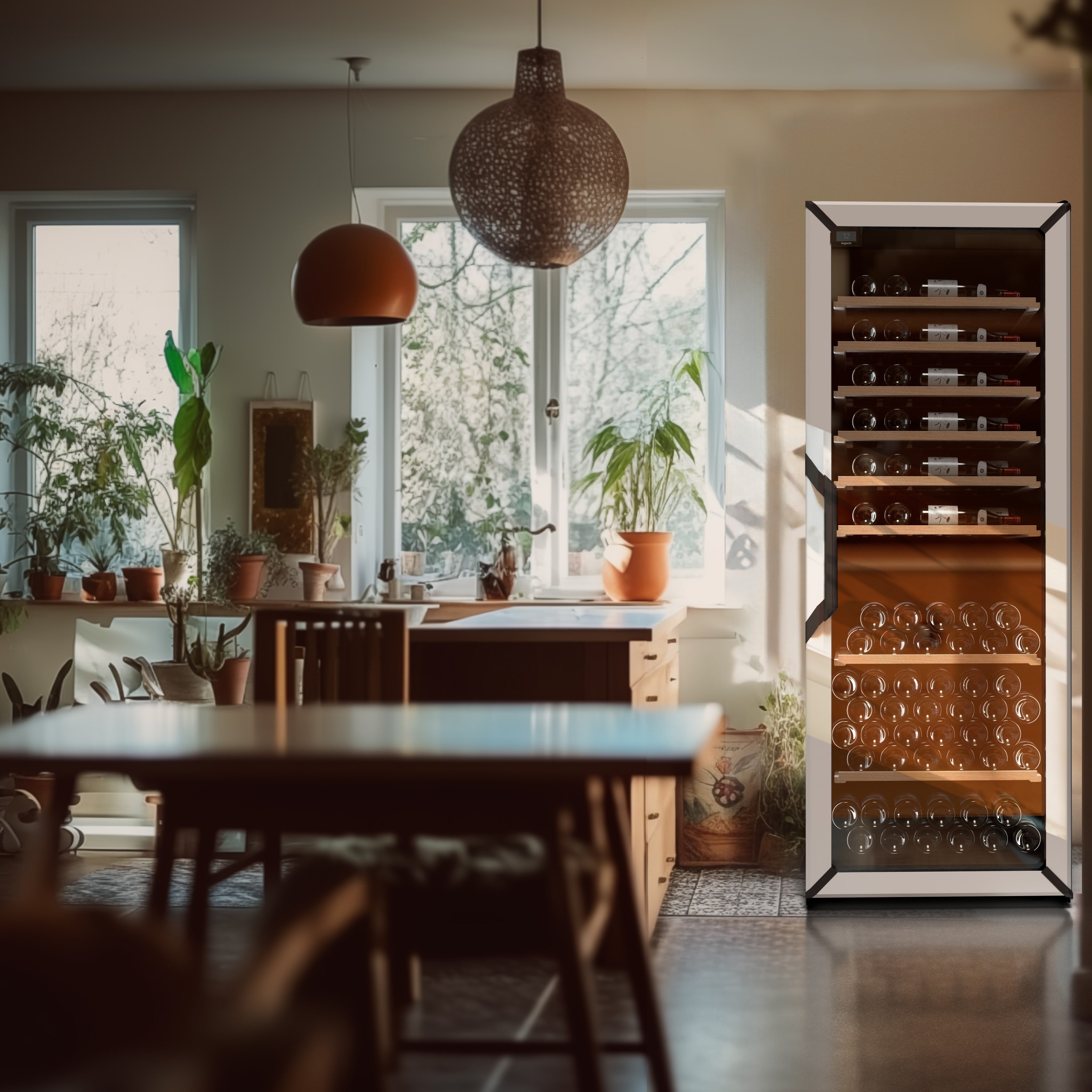 Goguette Large Single Zone Wine Fridge – White | 150+ Bottle Capacity