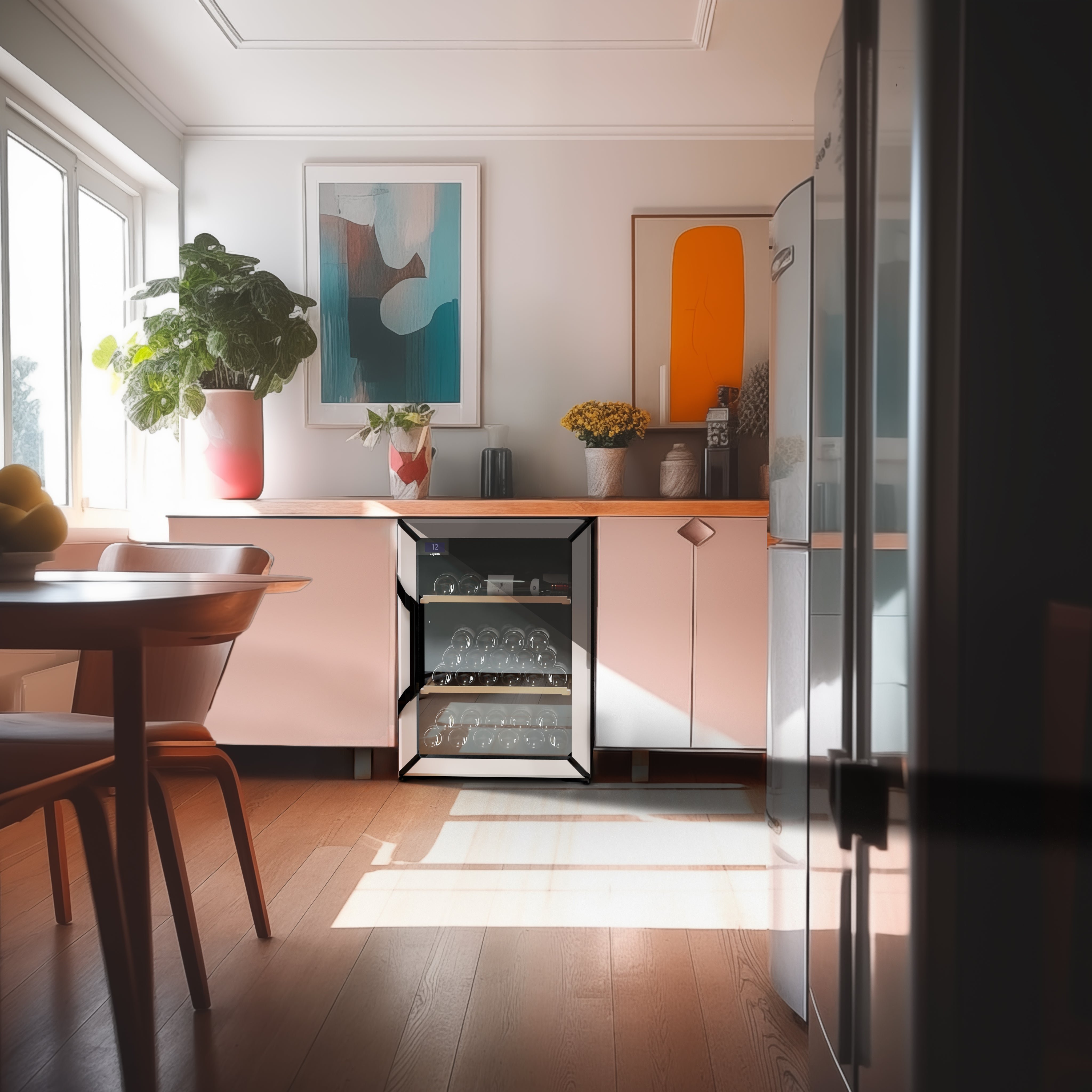 Goguette Small Single Zone Wine Fridge – White| 50+ Bottle Capacity