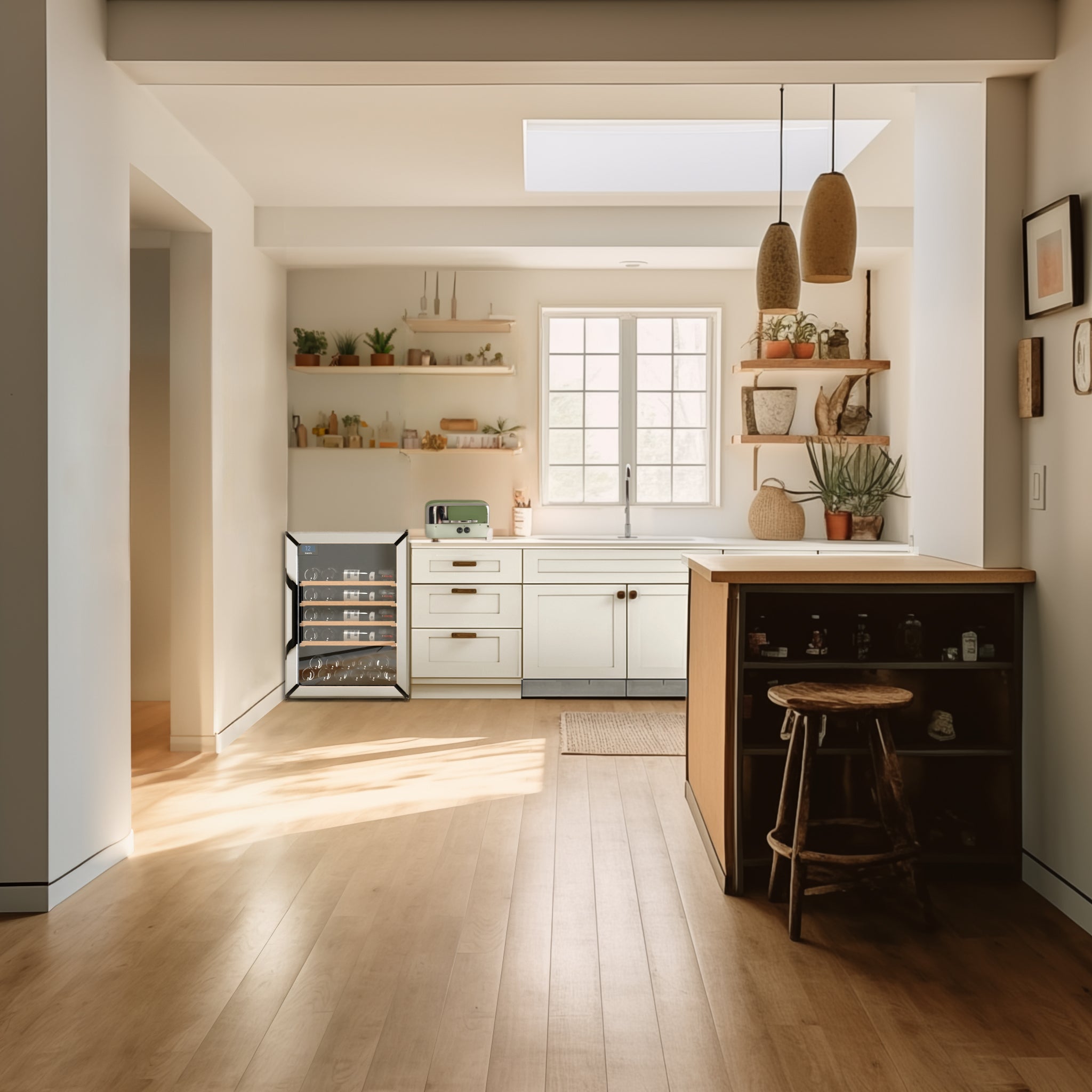 Goguette Small Single Zone Wine Fridge – White| 50+ Bottle Capacity