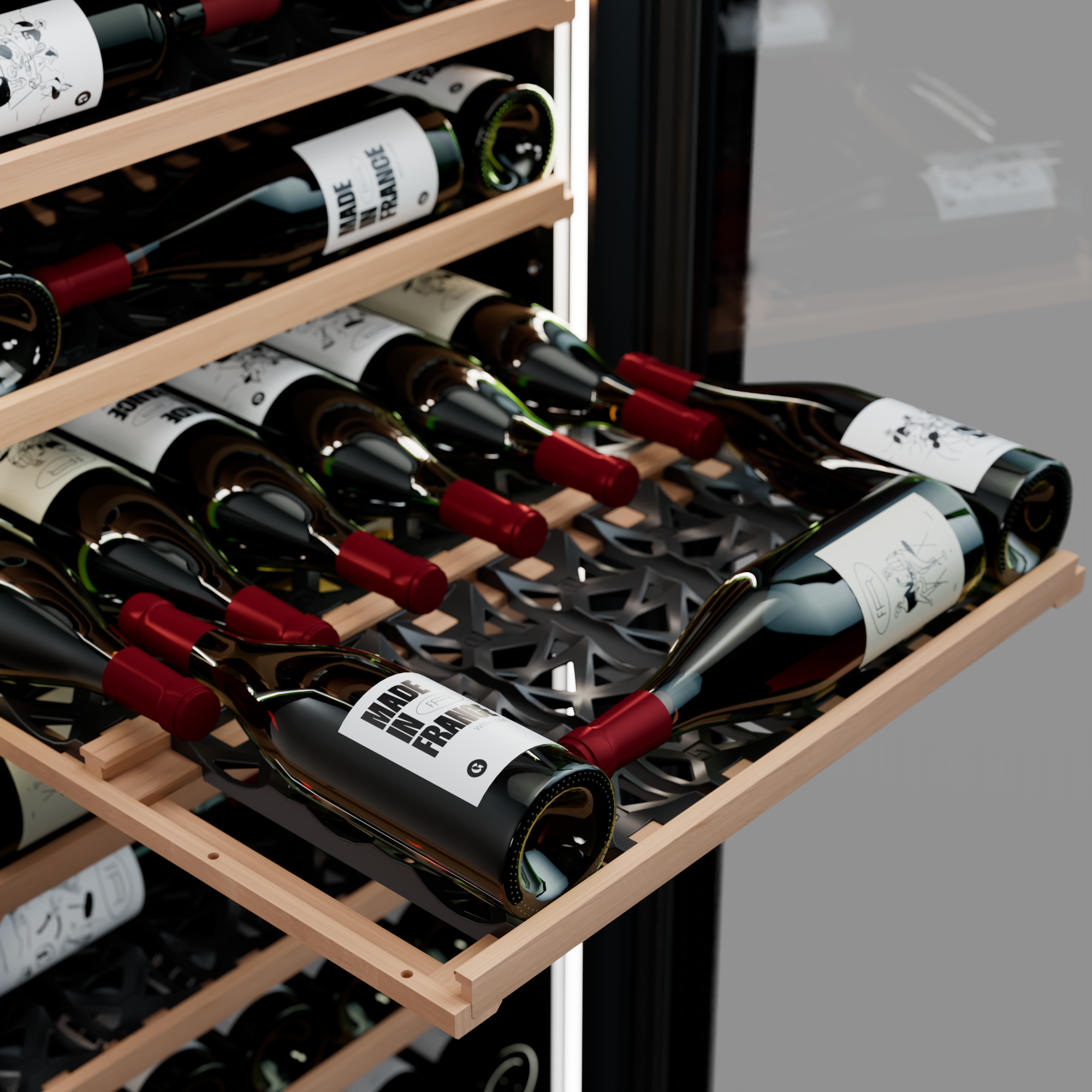Goguette Large Single Zone Wine Fridge – White | 150+ Bottle Capacity