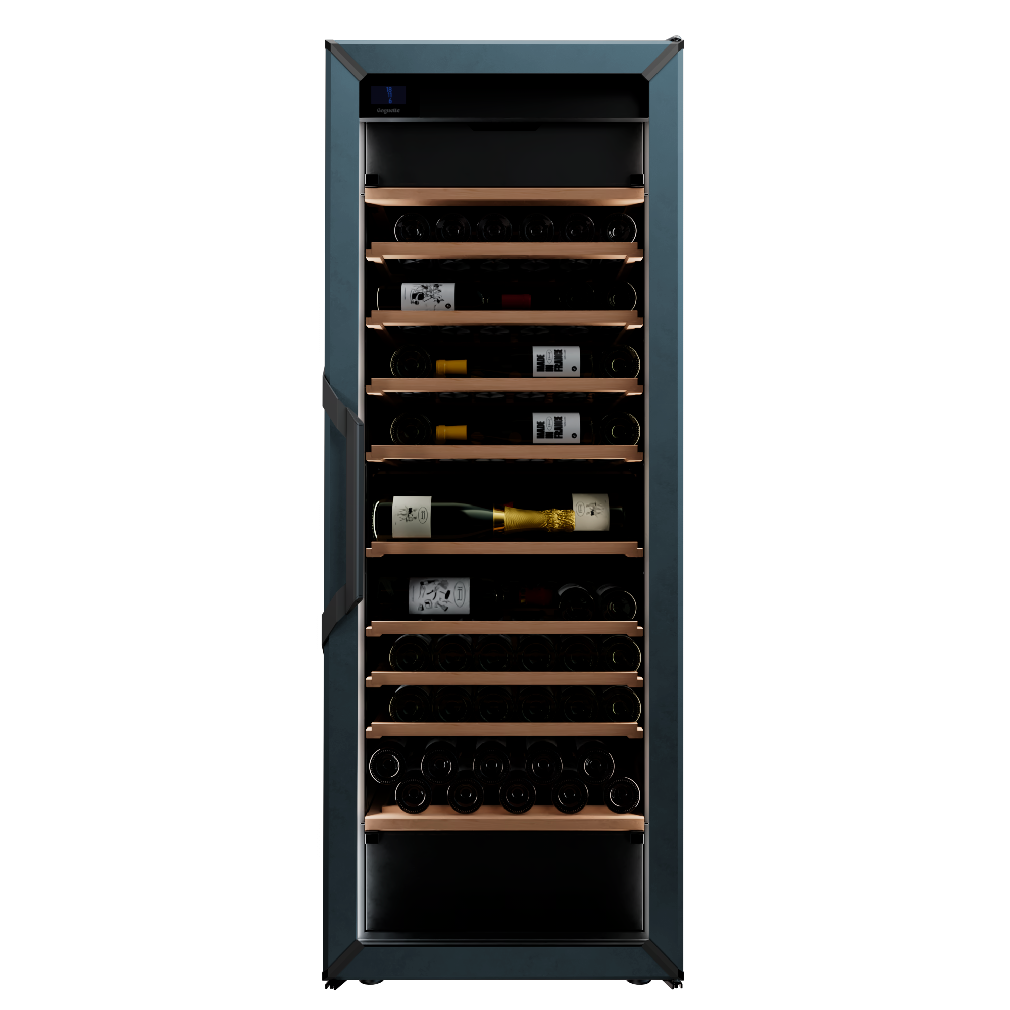 Goguette Large Single Zone Wine Fridge – Slate Blue | 150+ Bottle Capacity