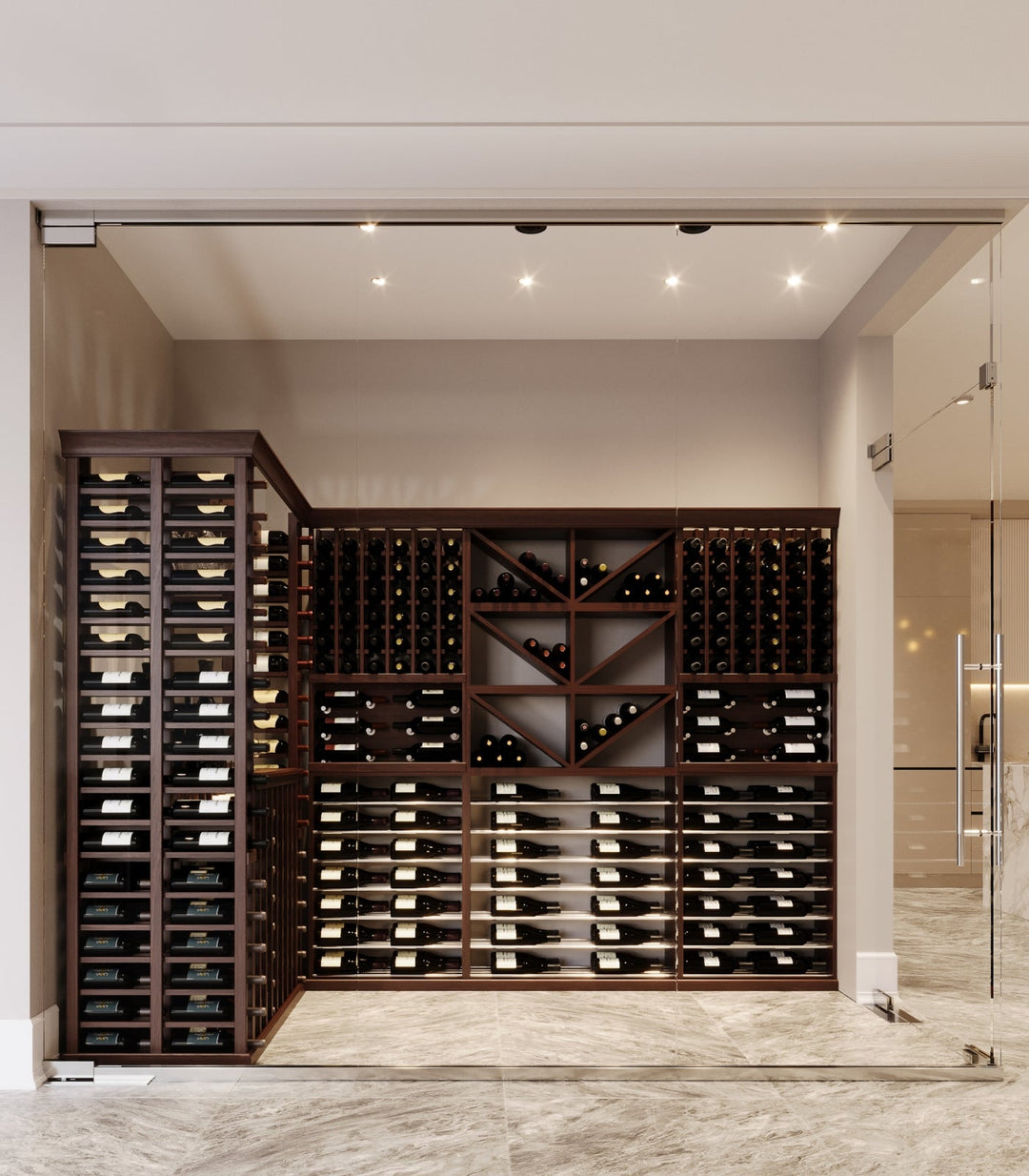 Glass Enclosed Wine Cellars