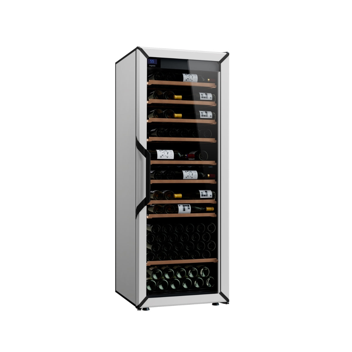 Goguette Large Single Zone Wine Fridge – White | 150+ Bottle Capacity