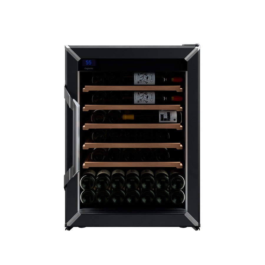 Goguette Small Single Zone Wine Fridge – Black | 50+ Bottle Capacity