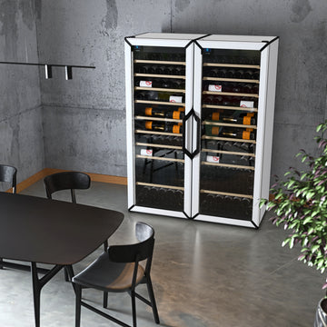 Goguette Large Single Zone Wine Fridge – White | 150+ Bottle Capacity