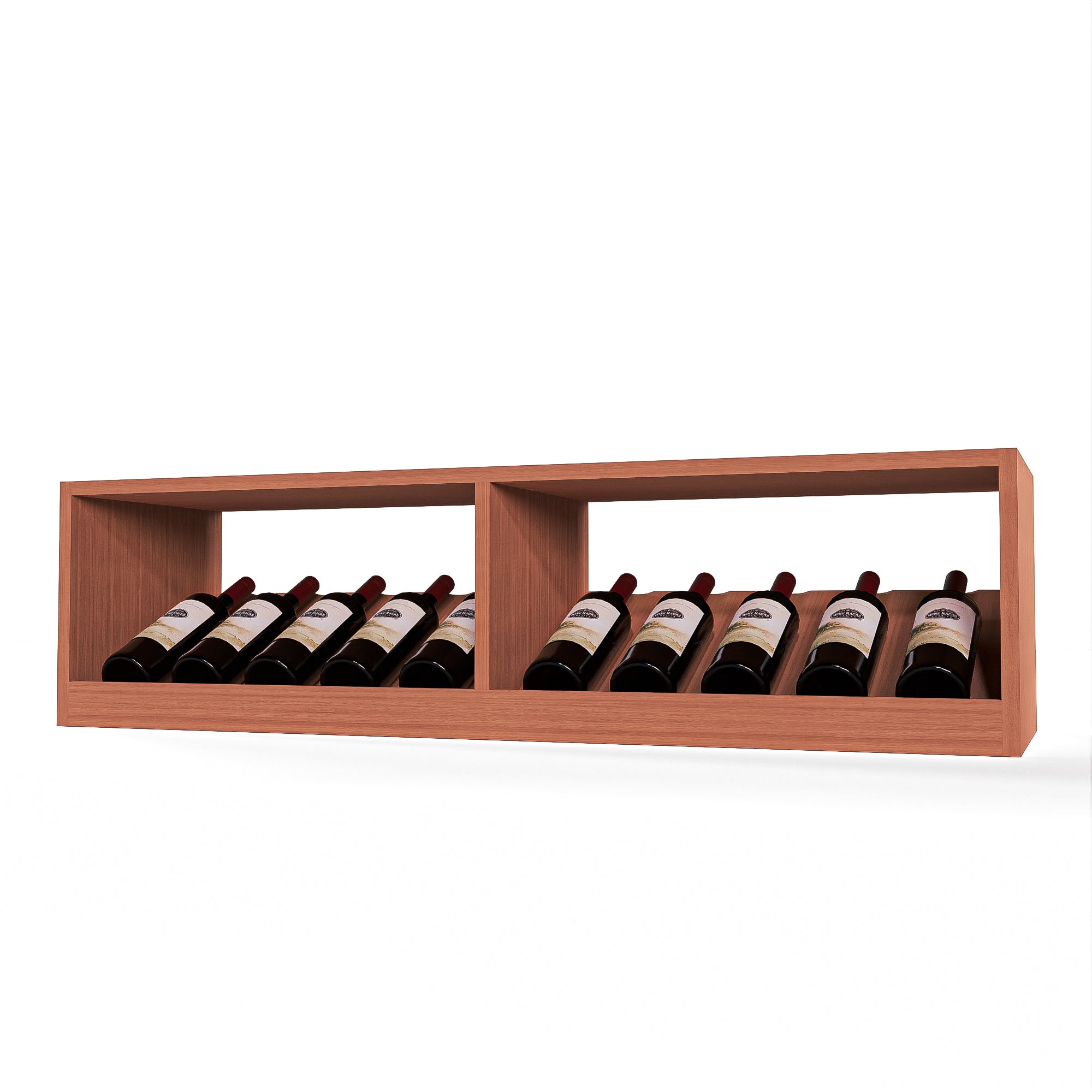 GrandCellar™ - 10 Column Full-Depth Elevated Cradle Display Row - 12