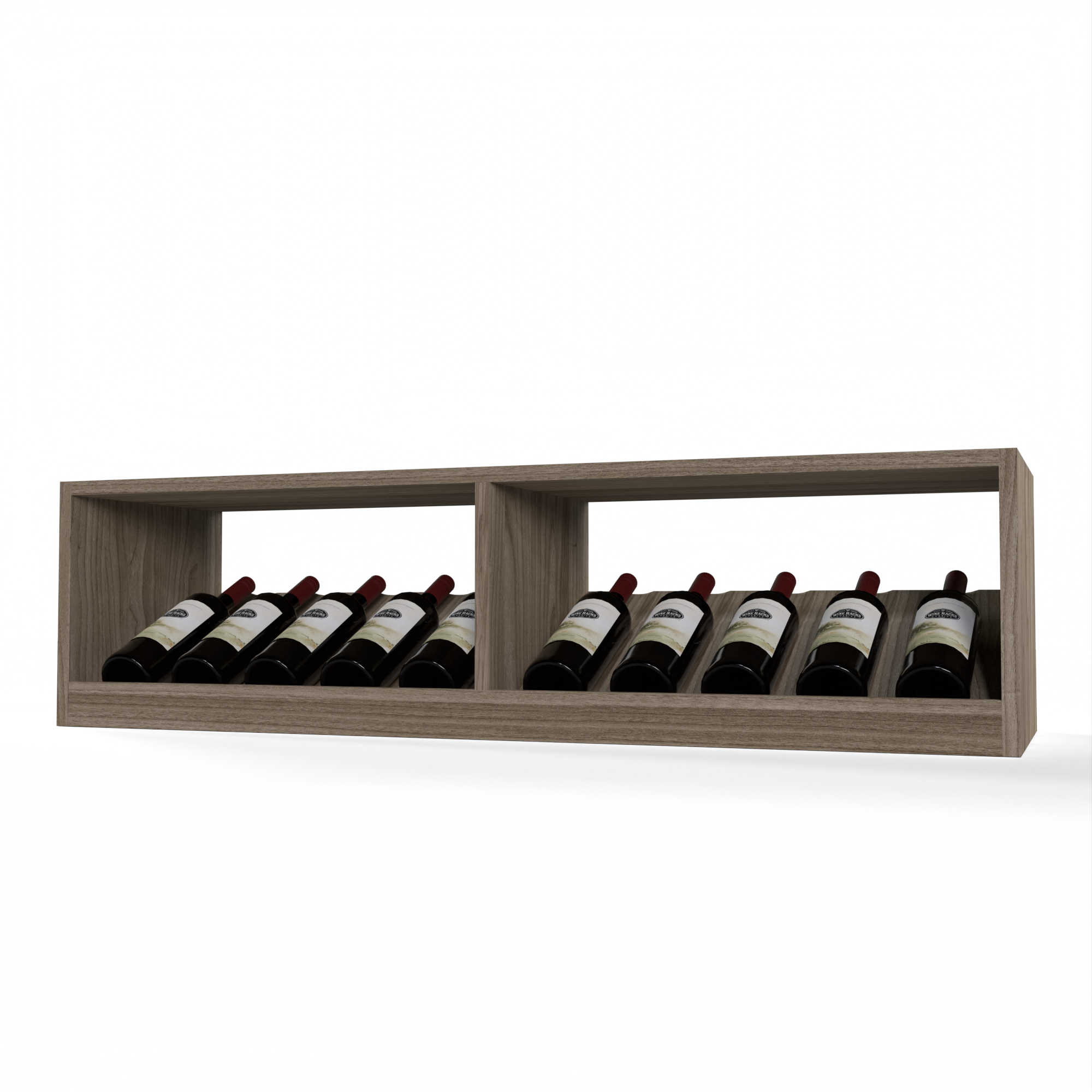 GrandCellar™ - 10 Column Full-Depth Elevated Cradle Display Row - 12
