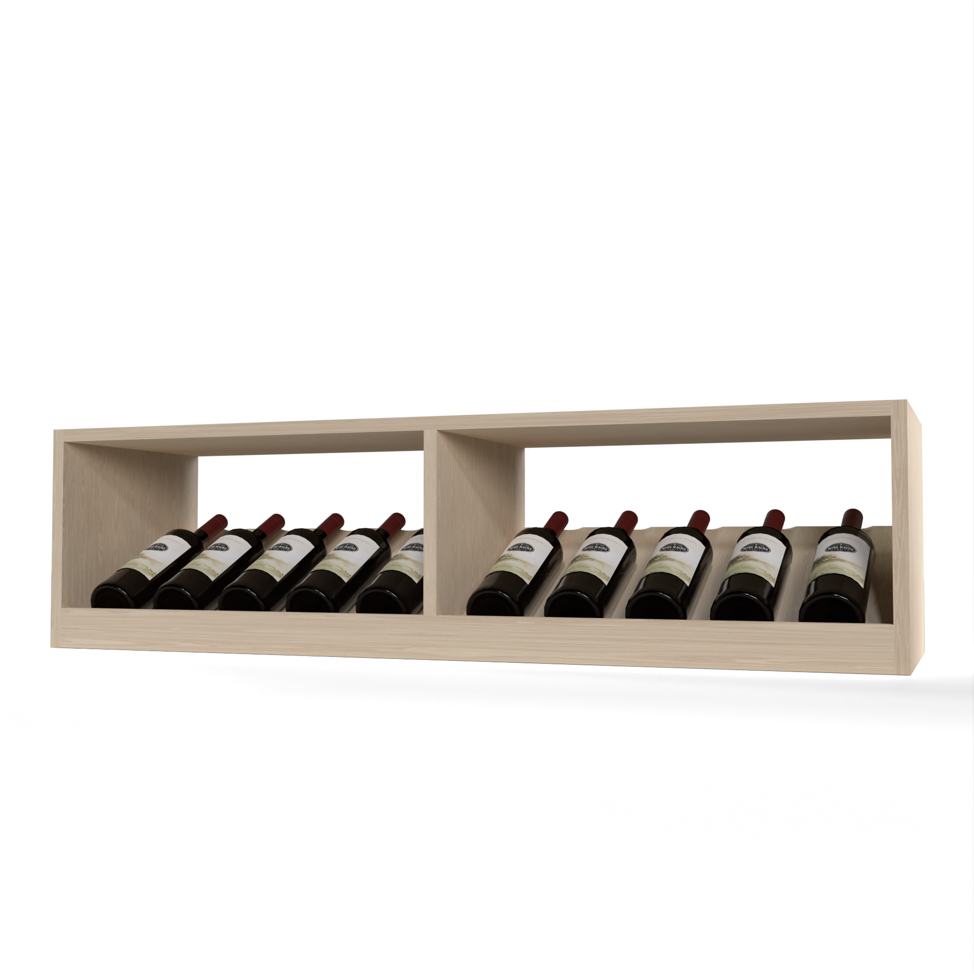 GrandCellar™ - 10 Column Full-Depth Elevated Cradle Display Row - 12 ...