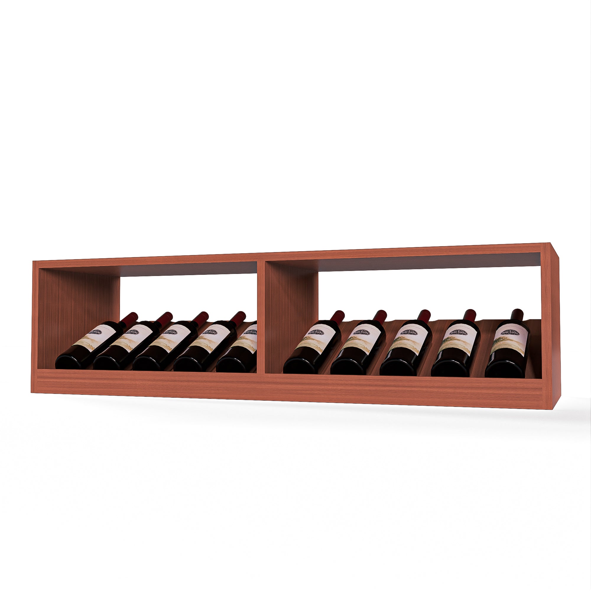 GrandCellar™ - 10 Column Full-Depth Elevated Cradle Display Row - 12