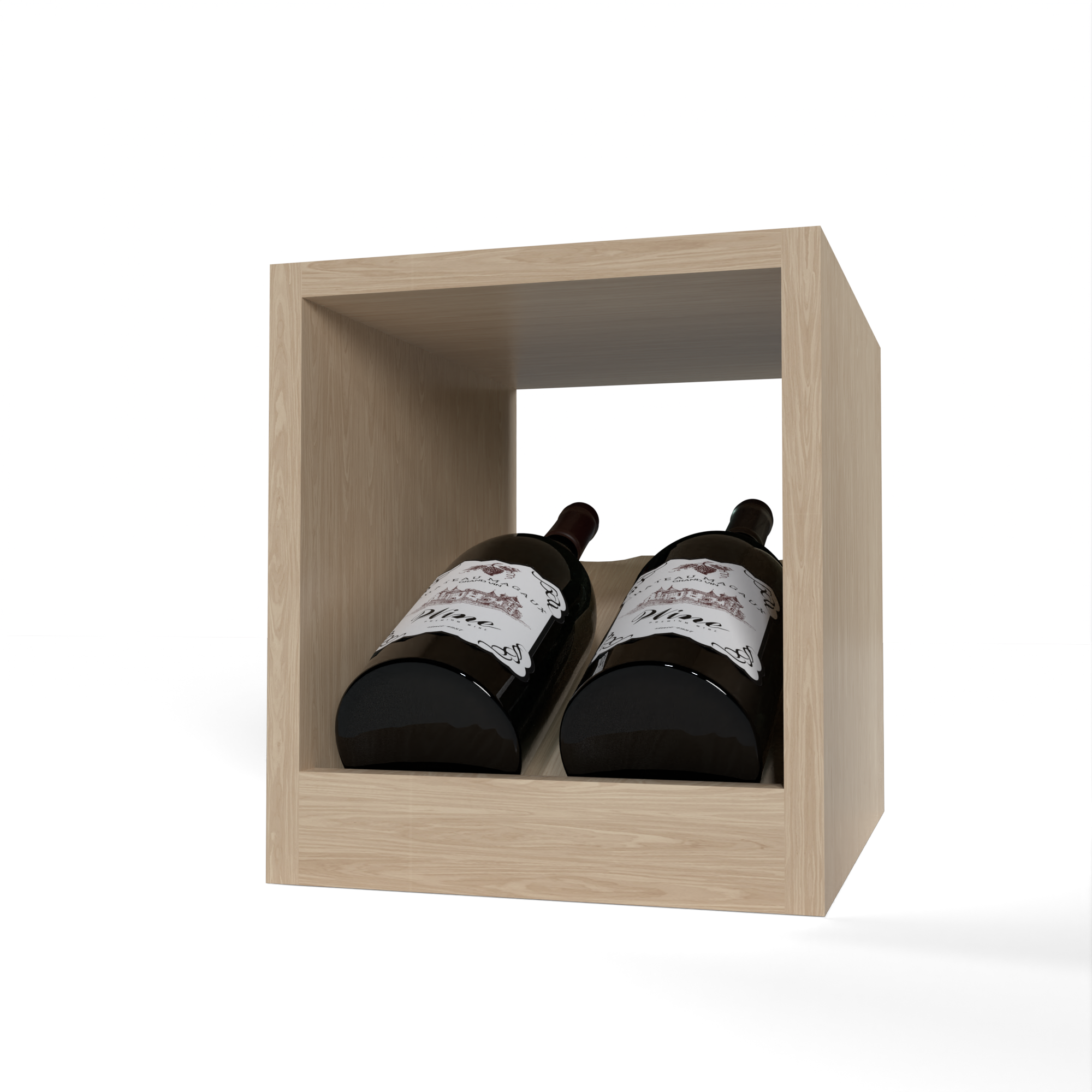 Design Rack Craddle GrandCellar™ - 2 Column Full-Depth Magnum Elevated Cradle Display Row ...