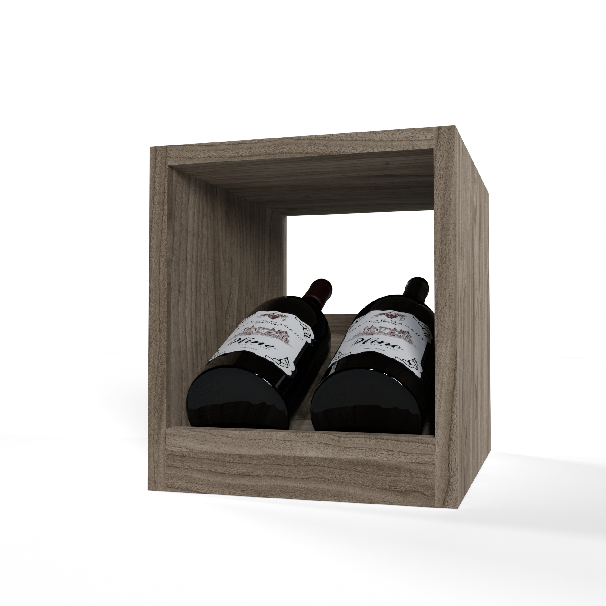 GrandCellar™ - 2 Column Full-Depth Magnum Elevated Display Row - 12