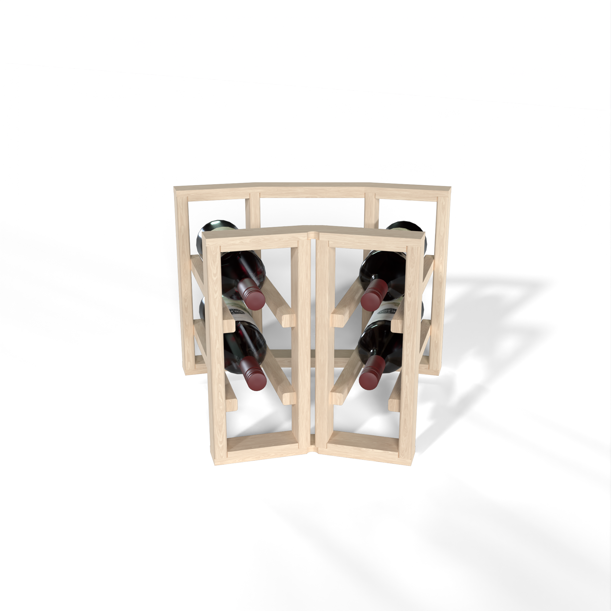 GrandCellar™ - 2 Column Full-Depth Standard Corner Wine Rack - 12