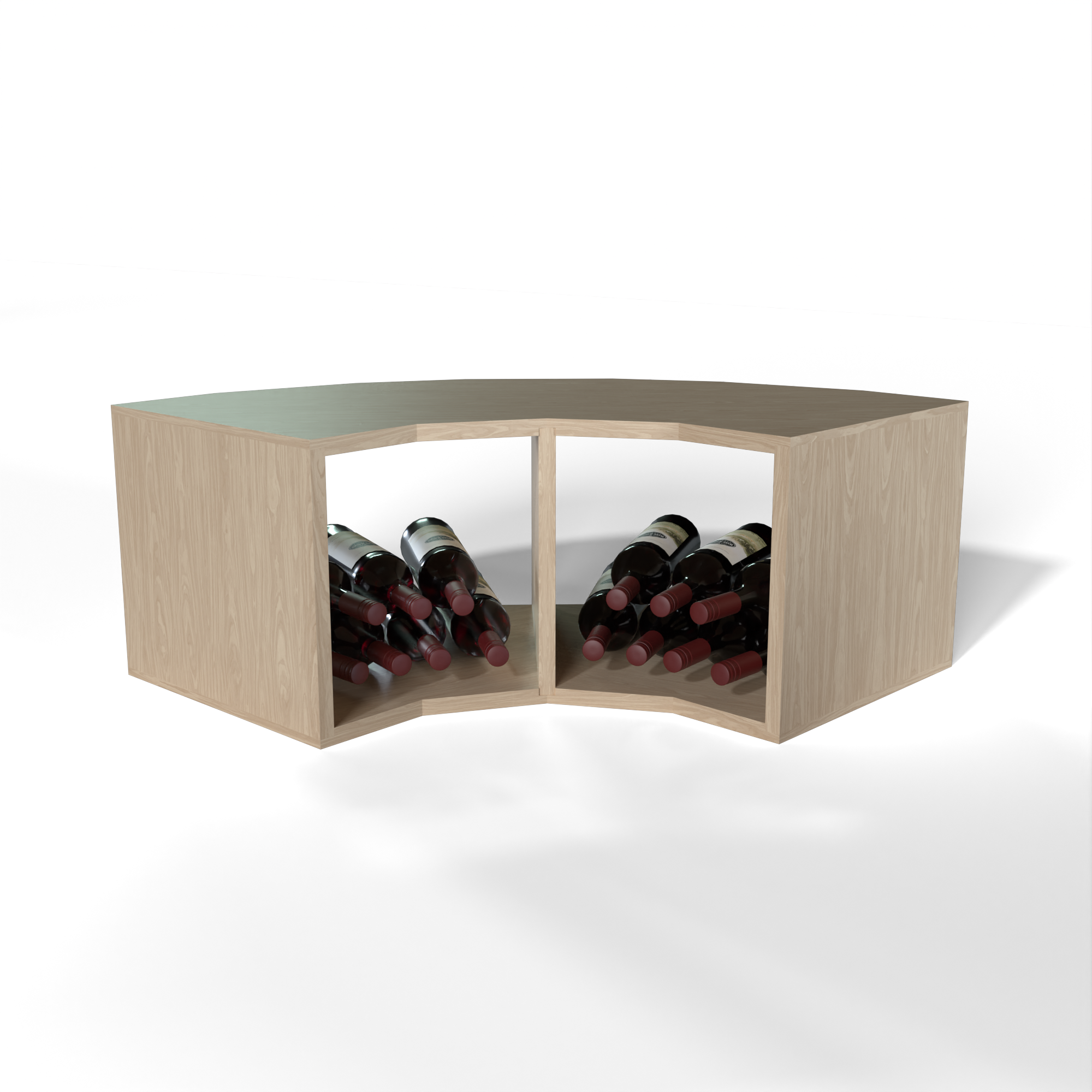 GrandCellar™ - 4 Column Full-Depth Corner Wine Bin - 12